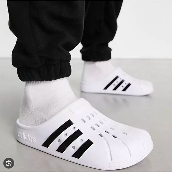 ADIDAS Adilette Clog Slip-On Unisex White NWOB FY8970 Casual Slipper main image 6
